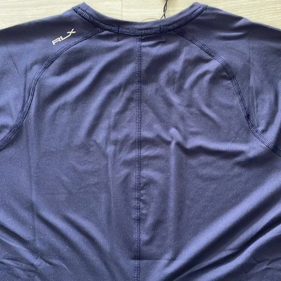 New! RLX Ralph Lauren Navy Wicking Crew Top - Picture 4 of 8